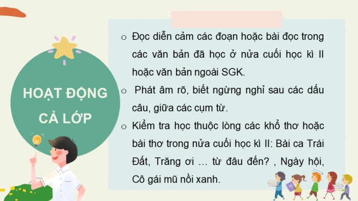 Giáo án điện tử Tiếng Việt 5 cánh diều Bài 19: Ôn tập cuối năm học (Tiết 2)