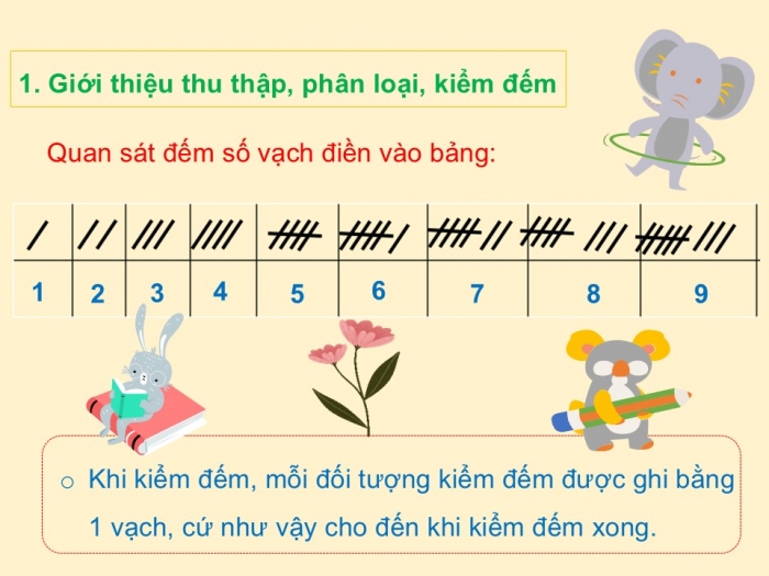 Giáo án PPT Toán 2 cánh diều bài Thu thập – Kiểm đếm