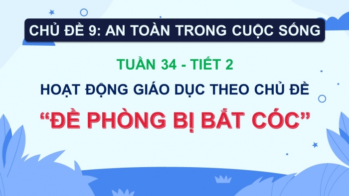 Giáo án PPT HĐTN 2 cánh diều Chủ đề 9 Tuần 35