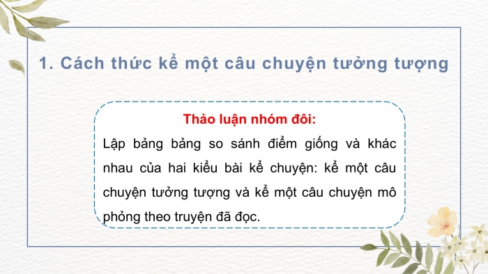 Giáo án điện tử Ngữ văn 9 kết nối Bài 6: Kể một câu chuyện tưởng tượng