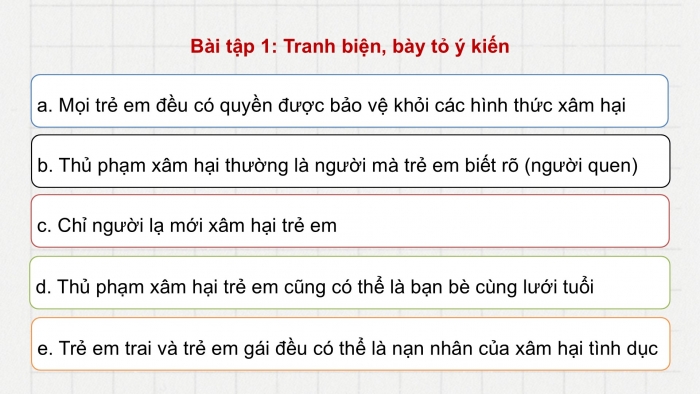 Giáo án điện tử Đạo đức 5 kết nối Bài 7: Phòng, tránh xâm hại (P2)