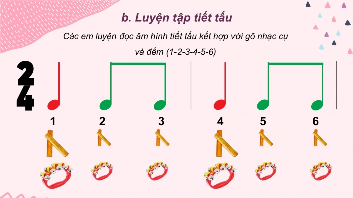 Giáo án PPT Âm nhạc 2 cánh diều Tiết 22: Nhạc cụ, Vận dụng – Sáng tạo Nói theo tiết tấu riêng của mình