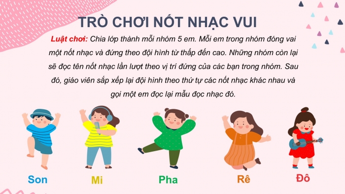 Giáo án PPT Âm nhạc 2 chân trời Tiết 3: Đô - rê - mi - pha - son, Đọc nhạc theo mẫu