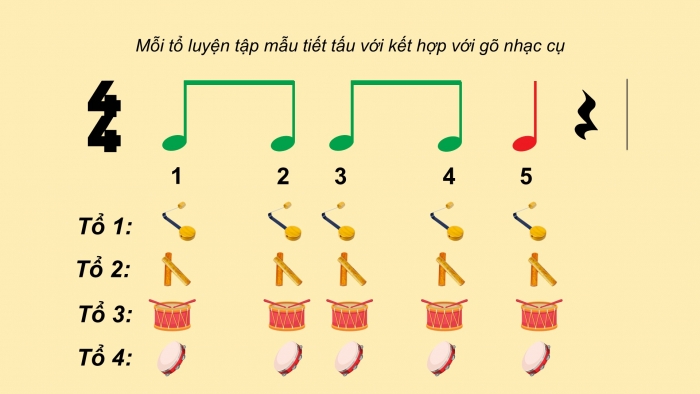 Giáo án PPT Âm nhạc 2 cánh diều Tiết 16: Nhạc cụ, Vận dụng – Sáng tạo Tìm những từ ẩn trong ô chữ