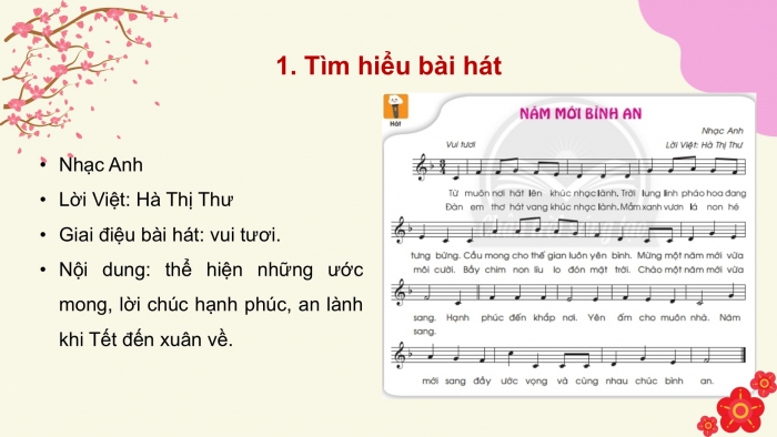 Giáo án PPT Âm nhạc 2 chân trời Tiết 2: Hát Một năm mới bình an