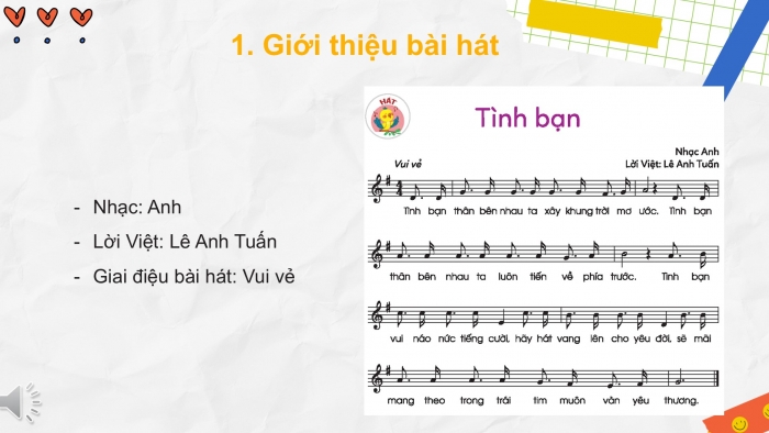 Giáo án PPT Âm nhạc 2 cánh diều Tiết 27: Hát Tình bạn