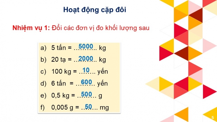 Giáo án PPT KHTN 6 chân trời Bài 5: Đo khối lượng