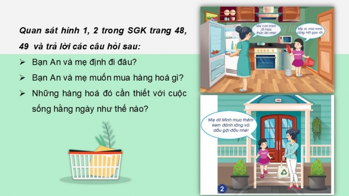 Giáo án PPT Tự nhiên và Xã hội 2 chân trời Bài 12: Hoạt động mua bán hàng hóa