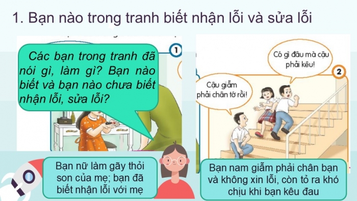 Giáo án PPT Đạo đức 2 chân trời Bài 2: Nhận lỗi và sửa lỗi