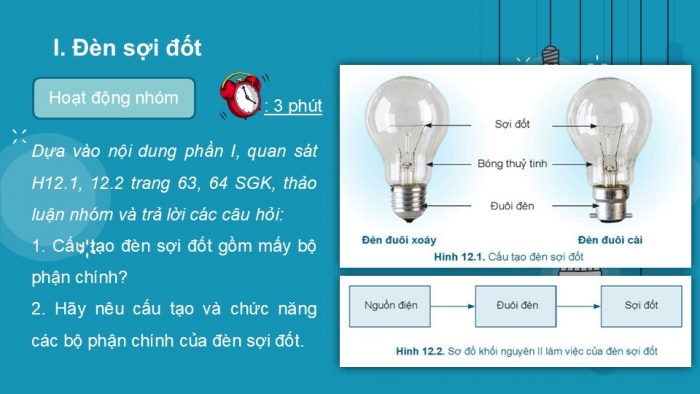 Giáo án PPT Công nghệ 6 cánh diều Bài 12: Đèn điện