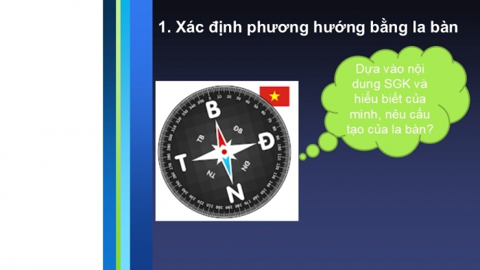 Giáo án PPT Địa lí 6 kết nối Bài 9: Xác định phương hướng ngoài thực tế