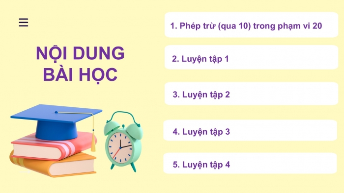 Giáo án PPT Toán 2 kết nối Bài 11: Phép trừ (qua 10) trong phạm vi 20