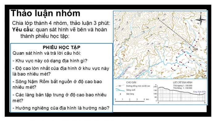 Giáo án PPT Địa lí 6 cánh diều Bài 12 Thực hành: Đọc lược đồ địa hình tỉ lệ lớn và lát cắt địa hình đơn giản