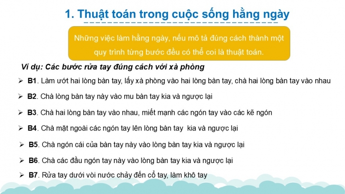 Giáo án PPT Tin học 6 cánh diều Bài 1: Khái niệm thuật toán