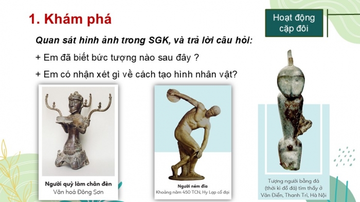 Giáo án PPT Mĩ thuật 6 cánh diều Bài 2: Tạo hình nhóm nhân vật