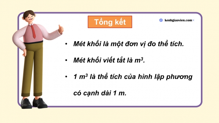 Giáo án điện tử Toán 5 chân trời Bài 72: Mét khối