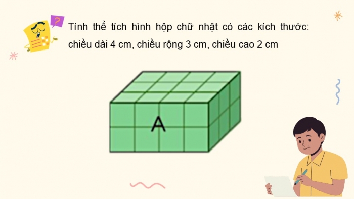 Giáo án điện tử Toán 5 cánh diều Bài 65: Thể tích hình hộp chữ nhật, hình lập phương