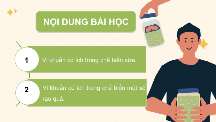 Giáo án điện tử Khoa học 5 cánh diều Bài 13: Vi khuẩn có ích trong chế biến thực phẩm