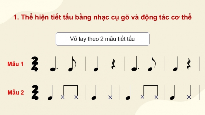 Giáo án điện tử Âm nhạc 9 cánh diều Bài 10 Tiết 2: Thể hiện tiết tấu, ứng dụng đệm cho bài hát Nối vòng tay lớn, Ôn tập Bài hoà tẩu số 5, Trải nghiệm và khám phá Thể hiện mẫu tiết tấu bằng một cây bút