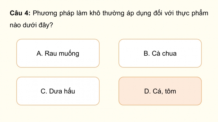 Giáo án điện tử Công nghệ 9 Chế biến thực phẩm Cánh diều Bài Ôn tập