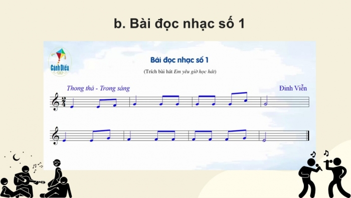 Giáo án PPT Âm nhạc 6 cánh diều Tiết 4: Ôn tập Bài đọc nhạc số 1, Ôn tập bài hoà tấu và bài tập tiết tấu, Ôn tập bài hát Em yêu giờ học hát