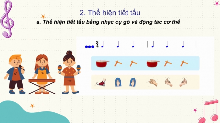 Giáo án PPT Âm nhạc 6 cánh diều Tiết 2: Ôn tập bài hát Bụi phấn, kết hợp gõ đệm bằng nhạc cụ gõ và động tác cơ thể, Đàn tranh và đàn đáy, Trải nghiệm và khám phá