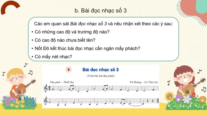 Giáo án PPT Âm nhạc 6 cánh diều Tiết 3: Luyện đọc quãng 3. Bài đọc nhạc số 3, Thế bấm các hợp âm C, F, G trên kèn phím, Trải nghiệm và khám phá