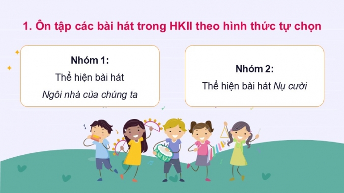 Giáo án điện tử Âm nhạc 9 kết nối Tiết 27: Ôn tập và kiểm tra giữa Học kì II