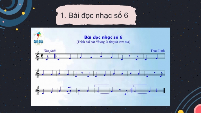 Giáo án PPT Âm nhạc 6 cánh diều Tiết 3: Bài đọc nhạc số 6, Cung và nửa cung, Nghe tác phẩm Romance, Đàn guitar và đàn accordion