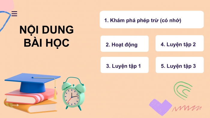 Giáo án PPT Toán 2 kết nối Bài 22: Phép trừ (có nhớ) số có hai chữ số cho số có một chữ số