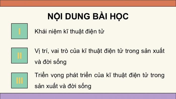 Giáo án điện tử Công nghệ 12 Điện - Điện tử Cánh diều Bài 13: Khái quát về kĩ thuật điện tử