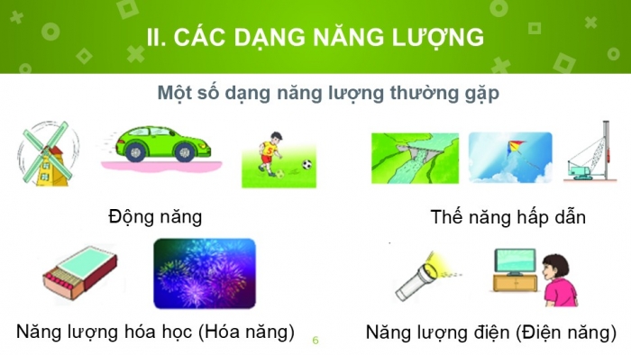 Giáo án PPT KHTN 6 kết nối Bài 47: Một số dạng năng lượng