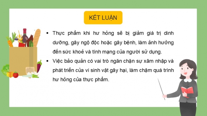 Giáo án PPT Công nghệ 6 chân trời Bài 5: Bảo quản và chế biến thực phẩm trong gia đình