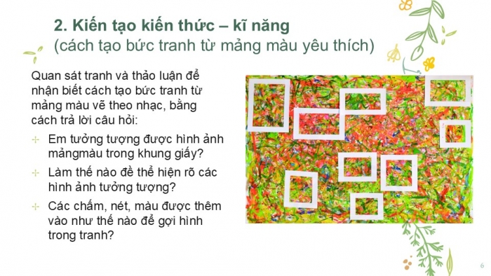 Giáo án PPT Mĩ thuật 6 chân trời Bài 1: Tranh vẽ theo giai điệu âm nhạc