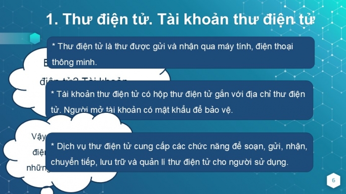 Giáo án PPT Tin học 6 kết nối Bài 8: Thư điện tử