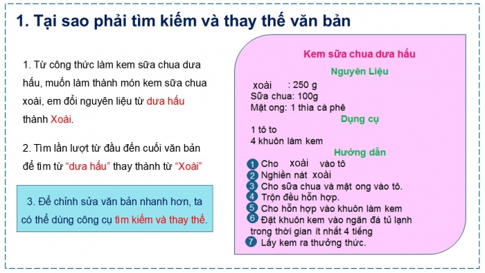 Giáo án PPT Tin học 6 kết nối Bài 13 Thực hành: Tìm kiếm và thay thế