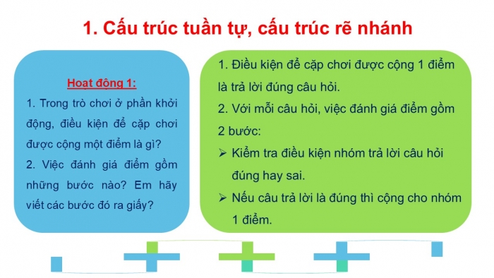 Giáo án PPT Tin học 6 kết nối Bài 16: Các cấu trúc điều khiển