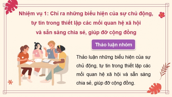 Giáo án điện tử Hoạt động trải nghiệm 12 chân trời bản 2 Chủ đề 5: Phát triển cộng đồng đoàn kết và bền vững (P2)