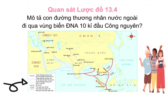 Giáo án PPT Lịch sử 6 chân trời Bài 13: Giao lưu thương mại và văn hoá ở Đông Nam Á từ đầu Công nguyên đến thế kỉ X