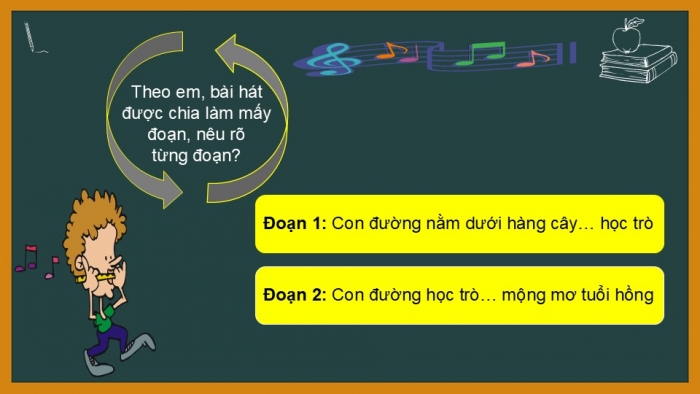 Giáo án PPT Âm nhạc 6 kết nối Tiết 1: Hát Con đường học trò, Nghe Tháng năm học trò