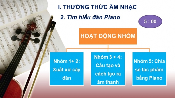 Giáo án PPT Âm nhạc 6 kết nối Tiết 2: Giới thiệu đàn piano, Ôn tập Con đường học trò