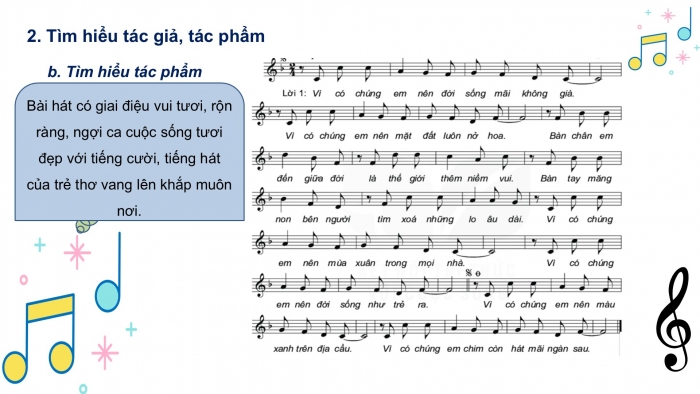 Giáo án PPT Âm nhạc 6 kết nối Tiết 5: Hát Đời sống không già vì có chúng em