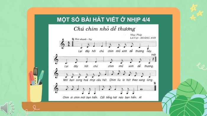 Giáo án PPT Âm nhạc 6 kết nối Tiết 10: Tìm hiểu Nhịp 4/4 (C), Bài đọc nhạc số 2, Ôn tập Thầy cô là tất cả