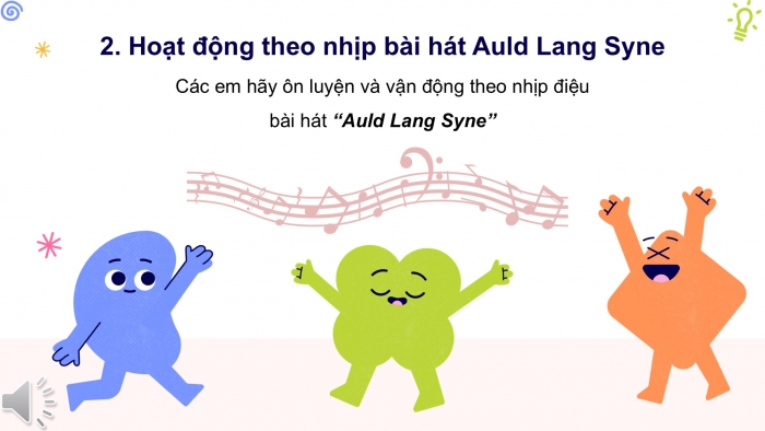 Giáo án PPT Âm nhạc 6 kết nối Tiết 28: Nghe Tác phẩm Auld Lang Syne, Ôn tập Hãy để mặt trời luôn chiếu sáng