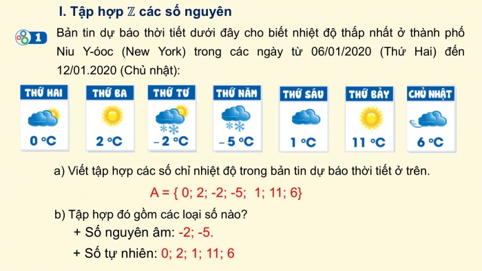 Giáo án PPT Toán 6 cánh diều Bài 2: Tập hợp các số nguyên