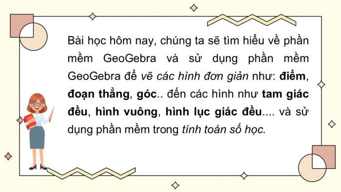 Giáo án PPT Toán 6 cánh diều Thực hành phần mềm GeoGebra