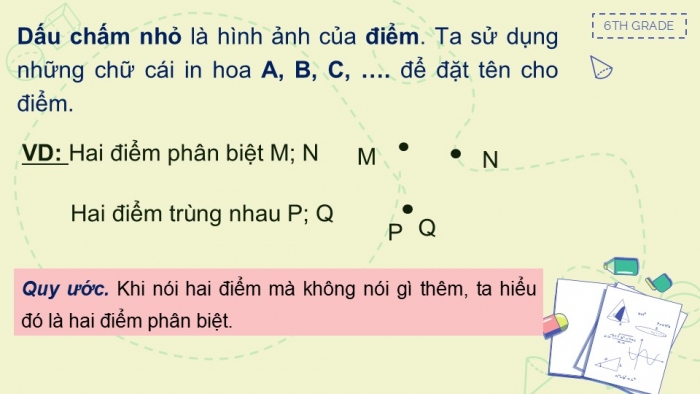 Giáo án PPT Toán 6 cánh diều Bài 1: Điểm. Đường thẳng