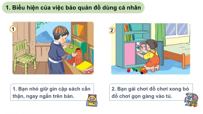 Giáo án PPT Đạo đức 2 kết nối Bài 7: Bảo quản đồ dùng cá nhân