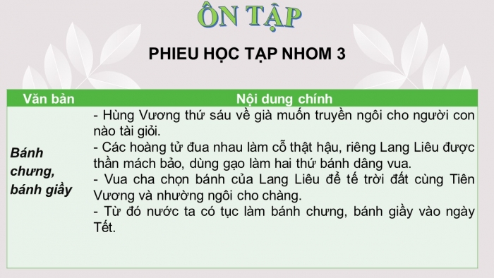 Giáo án PPT Ngữ văn 6 chân trời Bài 1: Ôn tập