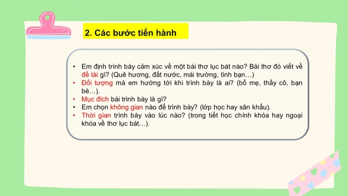 Giáo án PPT Ngữ văn 6 chân trời Bài 3: Trình bày cảm xúc về một bài thơ lục bát